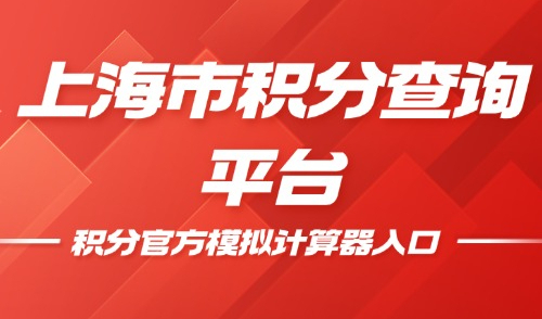 上海市积分查询平台，积分官方模拟计算器入口