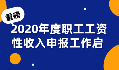 重磅！2020年度职工工资性收入申报工作启动！关系到社保基数！